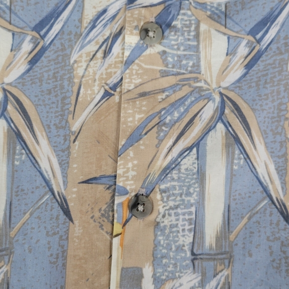 Vintage Blue Pierre Cardin 100% Cotton Hawaiian Shirt Made Korea |Size 2 X-Large - Picture 6 of 8